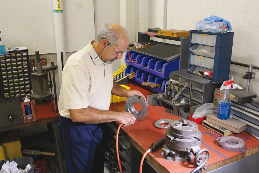 Chesterton mechanic working in the factory
