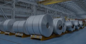 steel rolls in a industrial factory supported by chesterton
